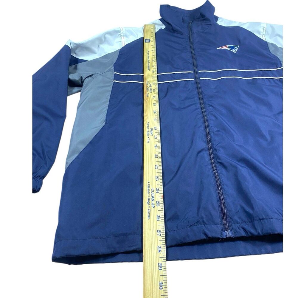 Dunbrooke Patriots Windbreaker Mens LARGE Blue NFL Team Jacket Full Zip SI Logo - Picture 8 of 9